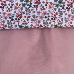 Tissu velours rose et tissu à imprimé fleurs pour le sac à dos de SOFIA