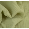 NOEL 002 - 16 serviettes vert amande brodées fil doré