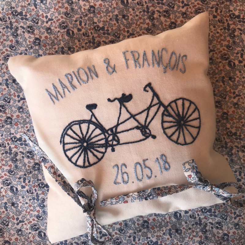 Coussin porte alliances de mariage, sur mesure