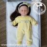 Pyjama jaune pour poupée 36 cm