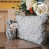 Pochette tissu liberty ELOISE bleu - sur mesure