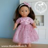 Robe rose à paillettes pour poupée 36 cm